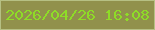 文字の大きさ：2、枠の色：b6c084、背景の色：91914c、文字の色：8edc27 無料ブログパーツのブログ時計
