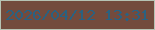文字の大きさ：4、枠の色：b6c3b4、背景の色：734b3d、文字の色：2a6180 無料ブログパーツのブログ時計