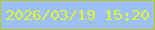 文字の大きさ：5、枠の色：b6c522、背景の色：9dc0f8、文字の色：dff834 無料ブログパーツのブログ時計