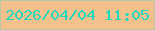 文字の大きさ：3、枠の色：b6c8a5、背景の色：f4c08c、文字の色：1ed9be 無料ブログパーツのブログ時計
