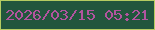 文字の大きさ：3、枠の色：b6cc61、背景の色：22563d、文字の色：b2549f 無料ブログパーツのブログ時計