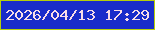 文字の大きさ：2、枠の色：b6cf0a、背景の色：192cca、文字の色：f8dde7 無料ブログパーツのブログ時計