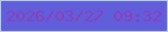 文字の大きさ：4、枠の色：b6d0eb、背景の色：615edc、文字の色：8d3db9 無料ブログパーツのブログ時計