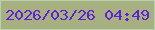 文字の大きさ：3、枠の色：b6d1ab、背景の色：a7b081、文字の色：5e22d5 無料ブログパーツのブログ時計