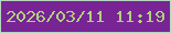 文字の大きさ：3、枠の色：b6d5c0、背景の色：782494、文字の色：b0d17e 無料ブログパーツのブログ時計