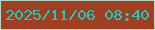 文字の大きさ：4、枠の色：b6d5c7、背景の色：a03e22、文字の色：1cccc2 無料ブログパーツのブログ時計