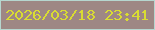 文字の大きさ：1、枠の色：b6d6cf、背景の色：9e8784、文字の色：d9dc32 無料ブログパーツのブログ時計