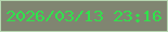 文字の大きさ：2、枠の色：b6d7b0、背景の色：808571、文字の色：31e24c 無料ブログパーツのブログ時計