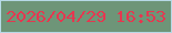 文字の大きさ：1、枠の色：b6d9e6、背景の色：6e9578、文字の色：e63750 無料ブログパーツのブログ時計