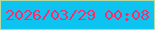 文字の大きさ：4、枠の色：b6dba2、背景の色：0cc4ef、文字の色：f92c6c 無料ブログパーツのブログ時計