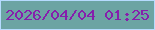 文字の大きさ：1、枠の色：b6dbfe、背景の色：6ca4a3、文字の色：861fac 無料ブログパーツのブログ時計
