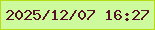 文字の大きさ：4、枠の色：b6dc16、背景の色：cdfa9d、文字の色：551327 無料ブログパーツのブログ時計