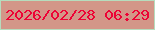 文字の大きさ：2、枠の色：b6dcbd、背景の色：d39688、文字の色：ed0335 無料ブログパーツのブログ時計