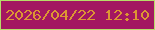 文字の大きさ：2、枠の色：b6dd69、背景の色：a31761、文字の色：dc9633 無料ブログパーツのブログ時計