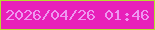 文字の大きさ：3、枠の色：b6de2e、背景の色：e820b9、文字の色：ee96f1 無料ブログパーツのブログ時計