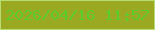文字の大きさ：5、枠の色：b6de72、背景の色：9aa921、文字の色：5bcd2f 無料ブログパーツのブログ時計