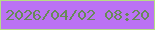 文字の大きさ：3、枠の色：b6de84、背景の色：bb72f4、文字の色：678a58 無料ブログパーツのブログ時計
