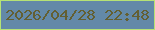 文字の大きさ：2、枠の色：b6e275、背景の色：6389a8、文字の色：635f32 無料ブログパーツのブログ時計
