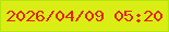 文字の大きさ：2、枠の色：b6e50f、背景の色：daed15、文字の色：e1270b 無料ブログパーツのブログ時計