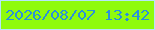 文字の大きさ：5、枠の色：b6e6fb、背景の色：8ffb0c、文字の色：2a91d9 無料ブログパーツのブログ時計