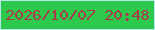 文字の大きさ：2、枠の色：b6e7ec、背景の色：2cc94c、文字の色：aa3b4d 無料ブログパーツのブログ時計