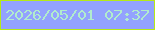 文字の大きさ：1、枠の色：b6ea16、背景の色：93a2fe、文字の色：b1eccd 無料ブログパーツのブログ時計