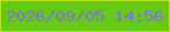 文字の大きさ：3、枠の色：b6ea1f、背景の色：66ca13、文字の色：7973e1 無料ブログパーツのブログ時計