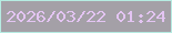 文字の大きさ：4、枠の色：b6ebe2、背景の色：a4a0a7、文字の色：e3c4f2 無料ブログパーツのブログ時計