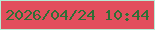 文字の大きさ：3、枠の色：b6ecd6、背景の色：e24e5d、文字の色：2e6f36 無料ブログパーツのブログ時計