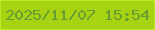 文字の大きさ：1、枠の色：b6ed23、背景の色：a8d313、文字の色：679d34 無料ブログパーツのブログ時計