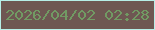 文字の大きさ：4、枠の色：b6eee7、背景の色：6e5752、文字の色：719a63 無料ブログパーツのブログ時計