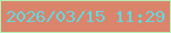 文字の大きさ：4、枠の色：b6f1b6、背景の色：da846c、文字の色：60d9e2 無料ブログパーツのブログ時計