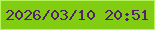 文字の大きさ：1、枠の色：b6f65d、背景の色：82cd12、文字の色：54206d 無料ブログパーツのブログ時計