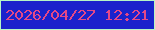 文字の大きさ：1、枠の色：b6f6c5、背景の色：1b22cc、文字の色：e44887 無料ブログパーツのブログ時計