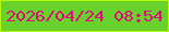 文字の大きさ：2、枠の色：b6f809、背景の色：69d12b、文字の色：e20a7b 無料ブログパーツのブログ時計