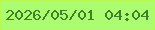 文字の大きさ：3、枠の色：b6f953、背景の色：acfc72、文字の色：3f8126 無料ブログパーツのブログ時計