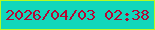 文字の大きさ：2、枠の色：b6fa22、背景の色：11d7bb、文字の色：b70634 無料ブログパーツのブログ時計