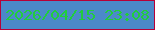 文字の大きさ：1、枠の色：b70038、背景の色：4b89c9、文字の色：21cd3d 無料ブログパーツのブログ時計