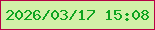 文字の大きさ：4、枠の色：b70146、背景の色：d2f0a8、文字の色：0ea420 無料ブログパーツのブログ時計