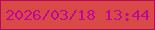 文字の大きさ：3、枠の色：b7085b、背景の色：d94a47、文字の色：c1079a 無料ブログパーツのブログ時計