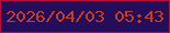 文字の大きさ：4、枠の色：b71039、背景の色：250d59、文字の色：c03d2a 無料ブログパーツのブログ時計