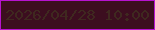 文字の大きさ：5、枠の色：b713d0、背景の色：3c0e1f、文字の色：3f291f 無料ブログパーツのブログ時計