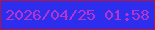 文字の大きさ：3、枠の色：b7143b、背景の色：2d2dee、文字の色：b634c9 無料ブログパーツのブログ時計