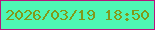 文字の大きさ：4、枠の色：b7147d、背景の色：4ef6b4、文字の色：829919 無料ブログパーツのブログ時計