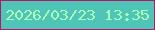 文字の大きさ：2、枠の色：b71566、背景の色：4ec5b7、文字の色：aafbba 無料ブログパーツのブログ時計