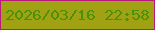 文字の大きさ：1、枠の色：b71a81、背景の色：a1a213、文字の色：4b9106 無料ブログパーツのブログ時計