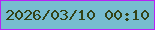 文字の大きさ：2、枠の色：b722f5、背景の色：77bccf、文字の色：334316 無料ブログパーツのブログ時計