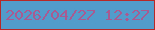 文字の大きさ：5、枠の色：b72827、背景の色：519cca、文字の色：a85a91 無料ブログパーツのブログ時計