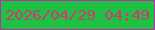 文字の大きさ：4、枠の色：b72dad、背景の色：1ec142、文字の色：cf3977 無料ブログパーツのブログ時計