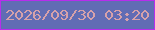 文字の大きさ：5、枠の色：b72dec、背景の色：616cb4、文字の色：d6a1aa 無料ブログパーツのブログ時計